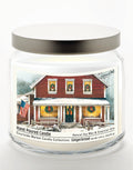 Christmas Farmhouse - Gingerbread 14 oz Candle Glass Jar with Brushed Silver Metal Lid