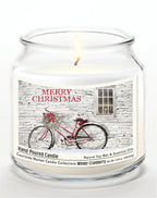 Merry Christmas III - Winter Cranberry 14 oz Candle Glass Jar with Brushed Silver Metal Lid