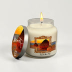 Claude Monet - Haystacks at Sunset - Amber and Vanilla Bean 14oz Soy Wax Candle