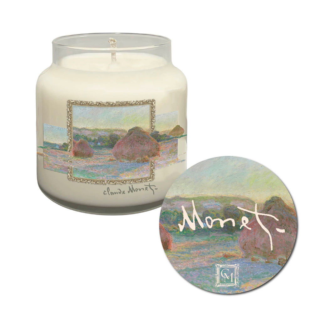 Claude Monet - Haystacks - Vanilla Sandalwood and Cedar 14oz Soy Wax Candle