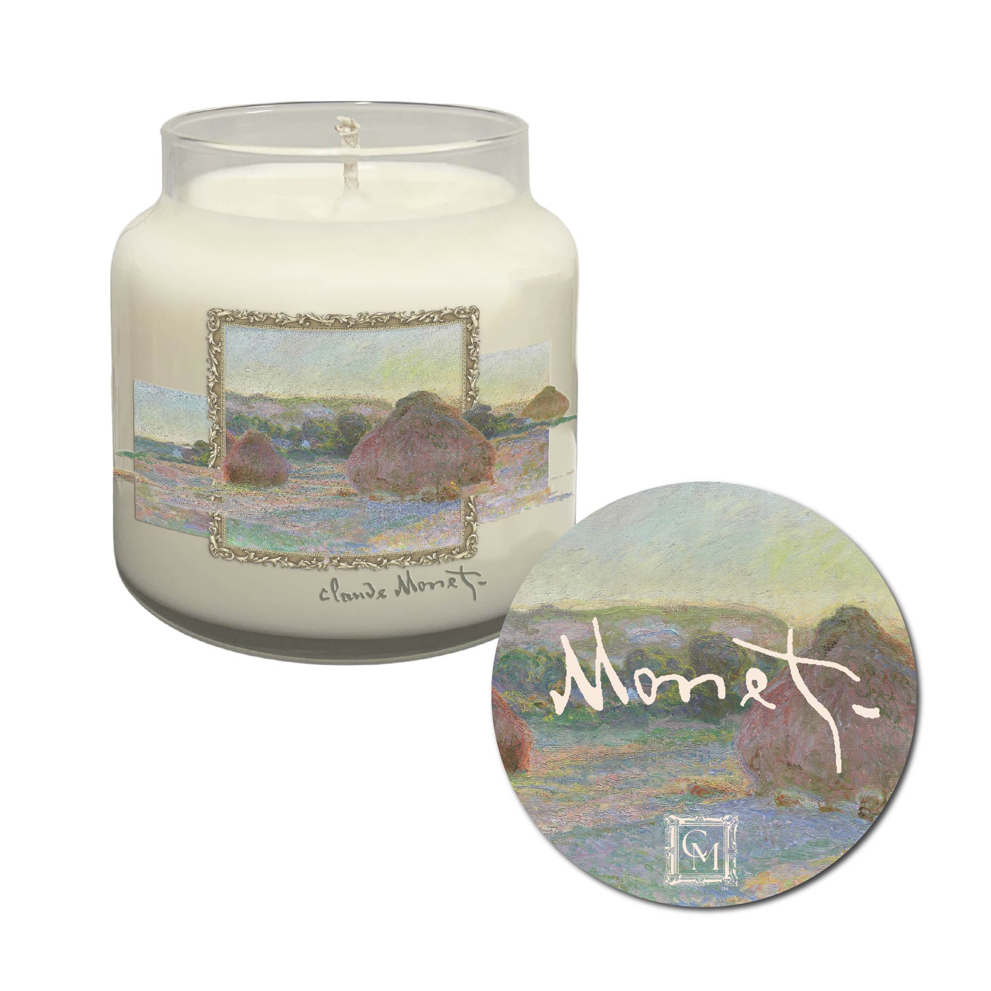 Claude Monet - Haystacks - Vanilla Sandalwood and Cedar 14oz Soy Wax Candle