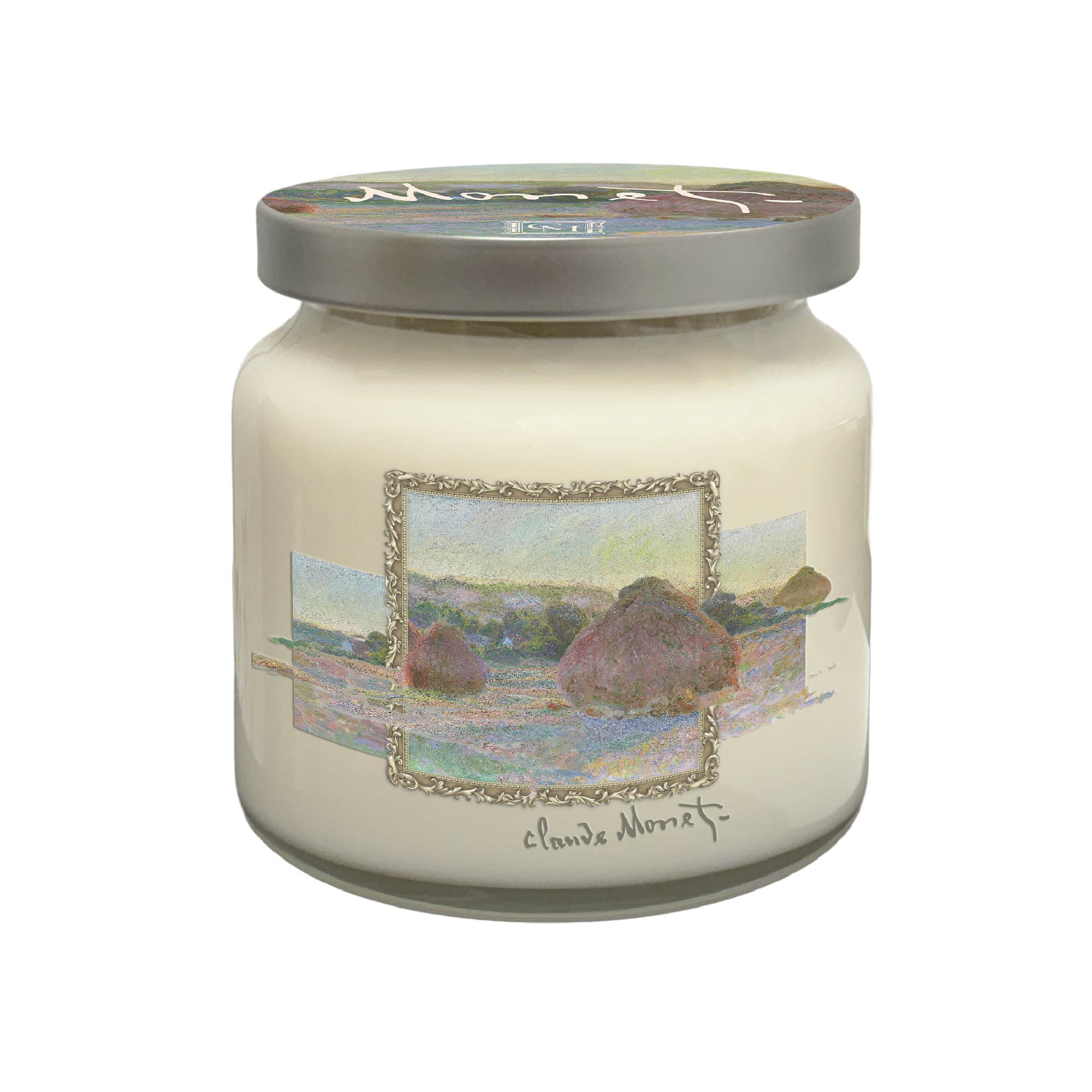 Claude Monet - Haystacks - Vanilla Sandalwood and Cedar 14oz Soy Wax Candle