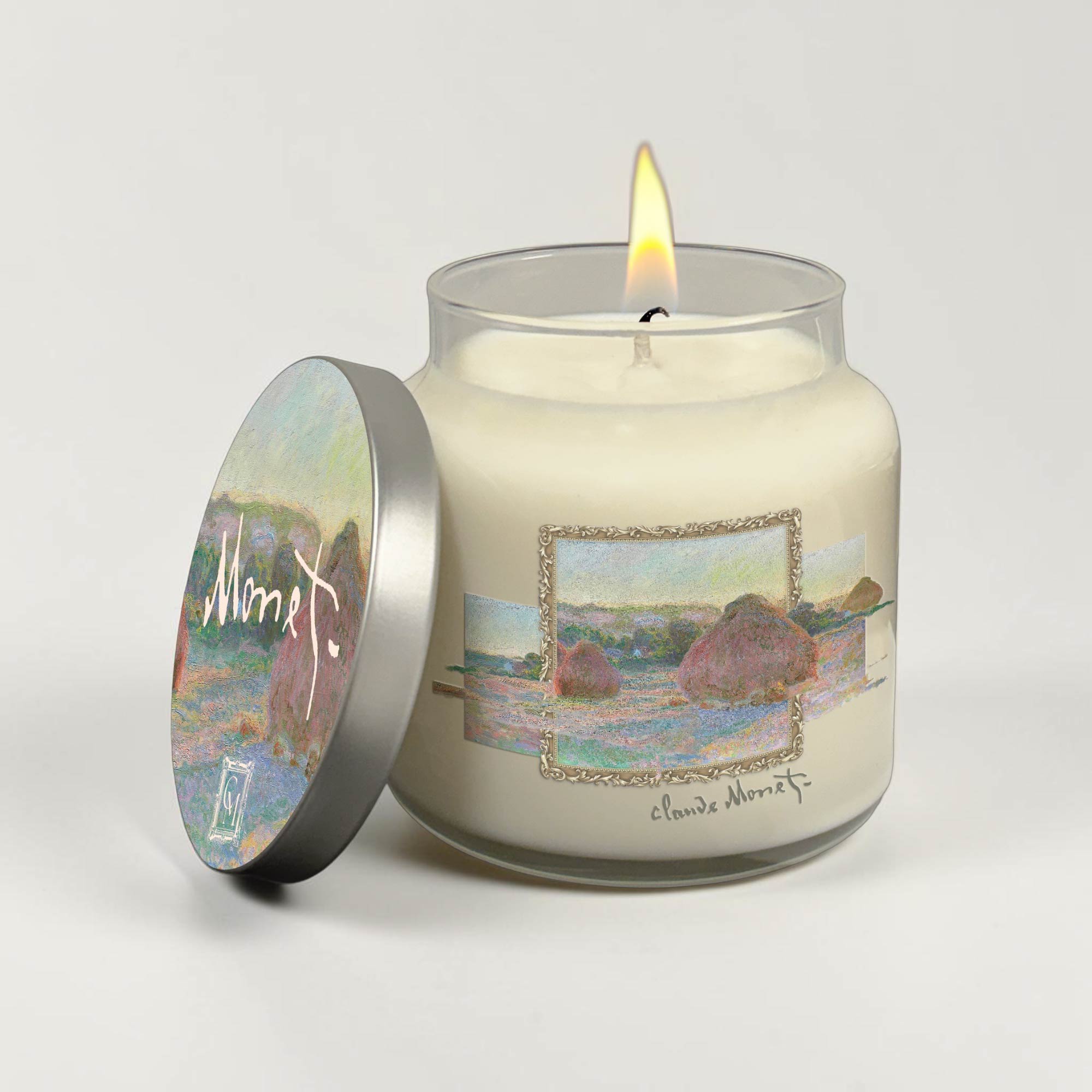 Claude Monet - Haystacks - Vanilla Sandalwood and Cedar 14oz Soy Wax Candle