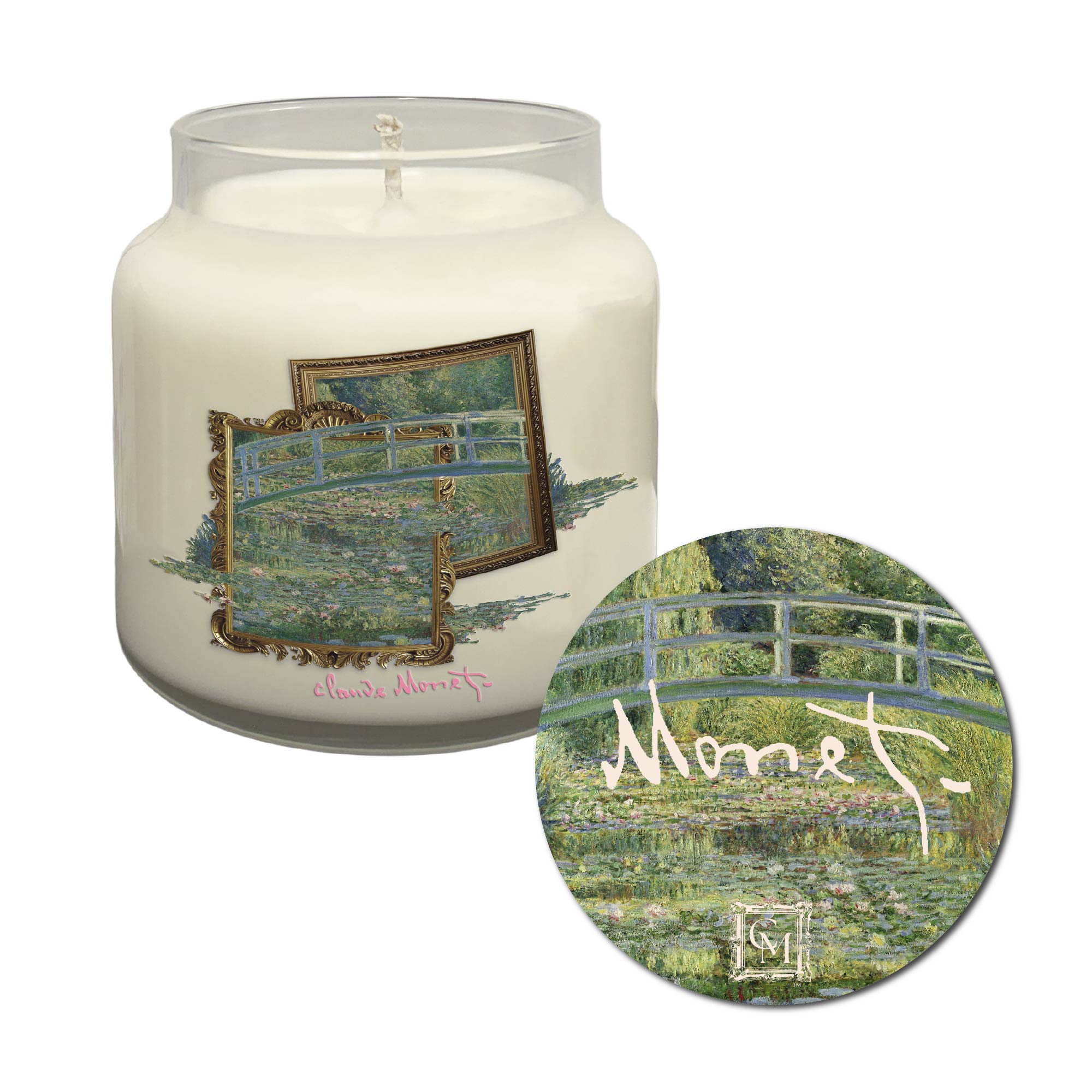 Claude Monet - Lily Pond - Lotus Blossom and Rainwater 14oz Soy Wax Candle