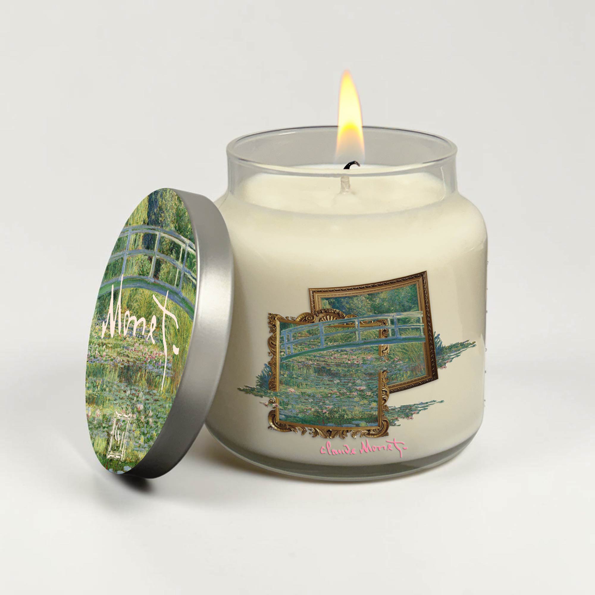 Claude Monet - Lily Pond - Lotus Blossom and Rainwater 14oz Soy Wax Candle