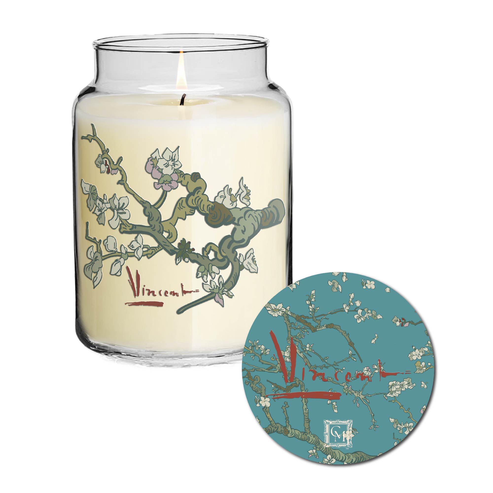 Vincent Van Gogh - Almond Blossom I - Pear and White Blossom 26oz Soy Wax Candle