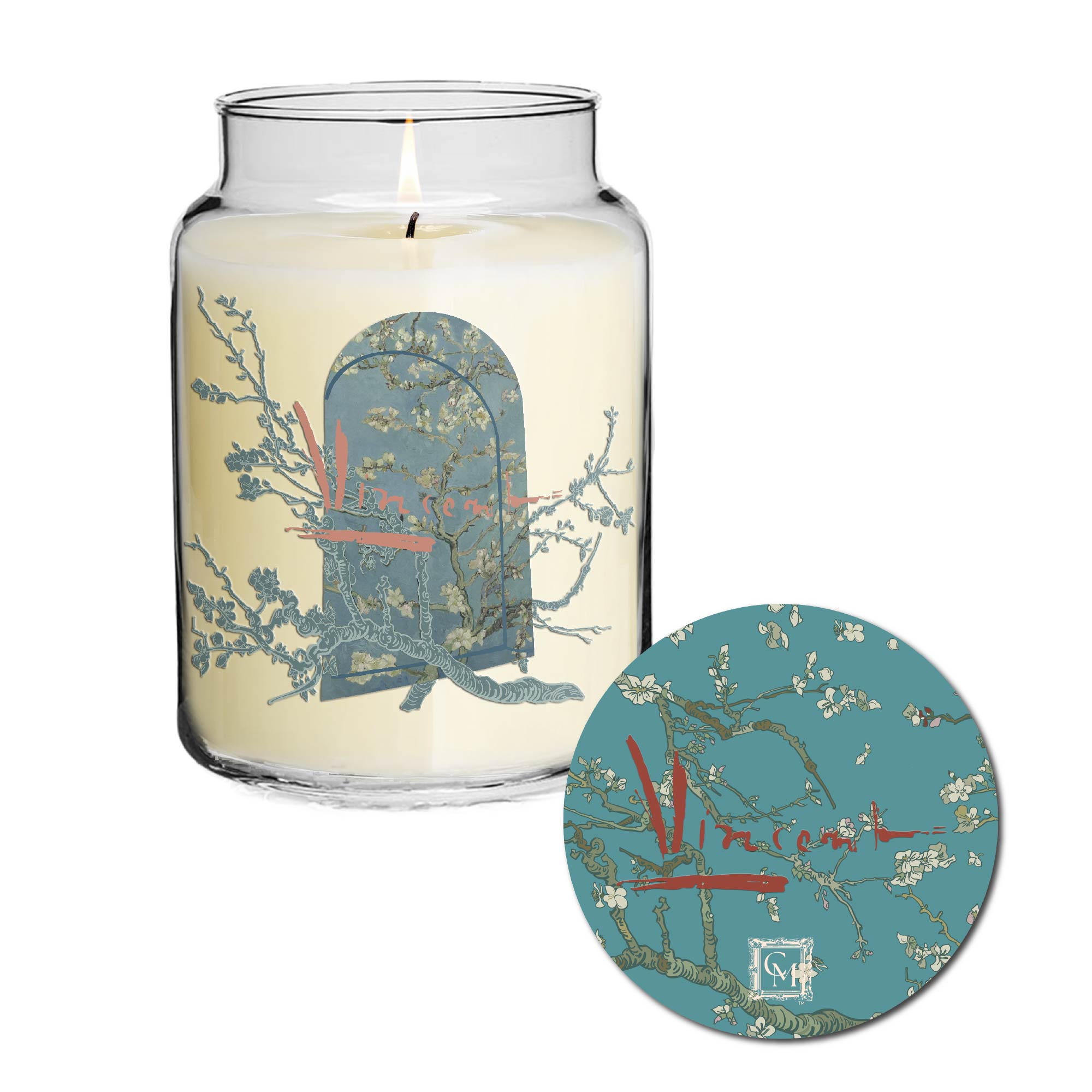 Vincent Van Gogh - Almond Blossom II - Almond Blossom and Vanilla 26oz Soy Wax Candle
