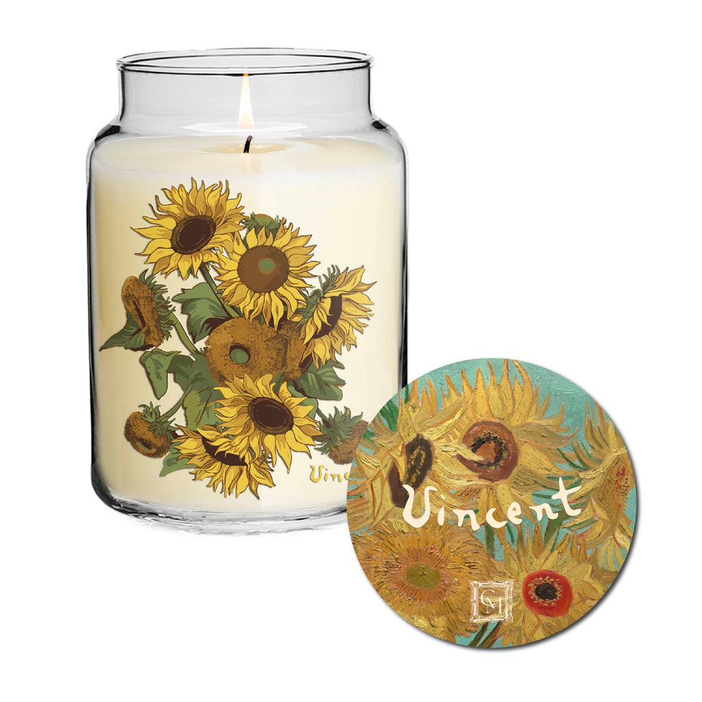 Vincent Van Gogh - Sunflowers - Sunflower Petals and Honey 26oz Soy Wax candle