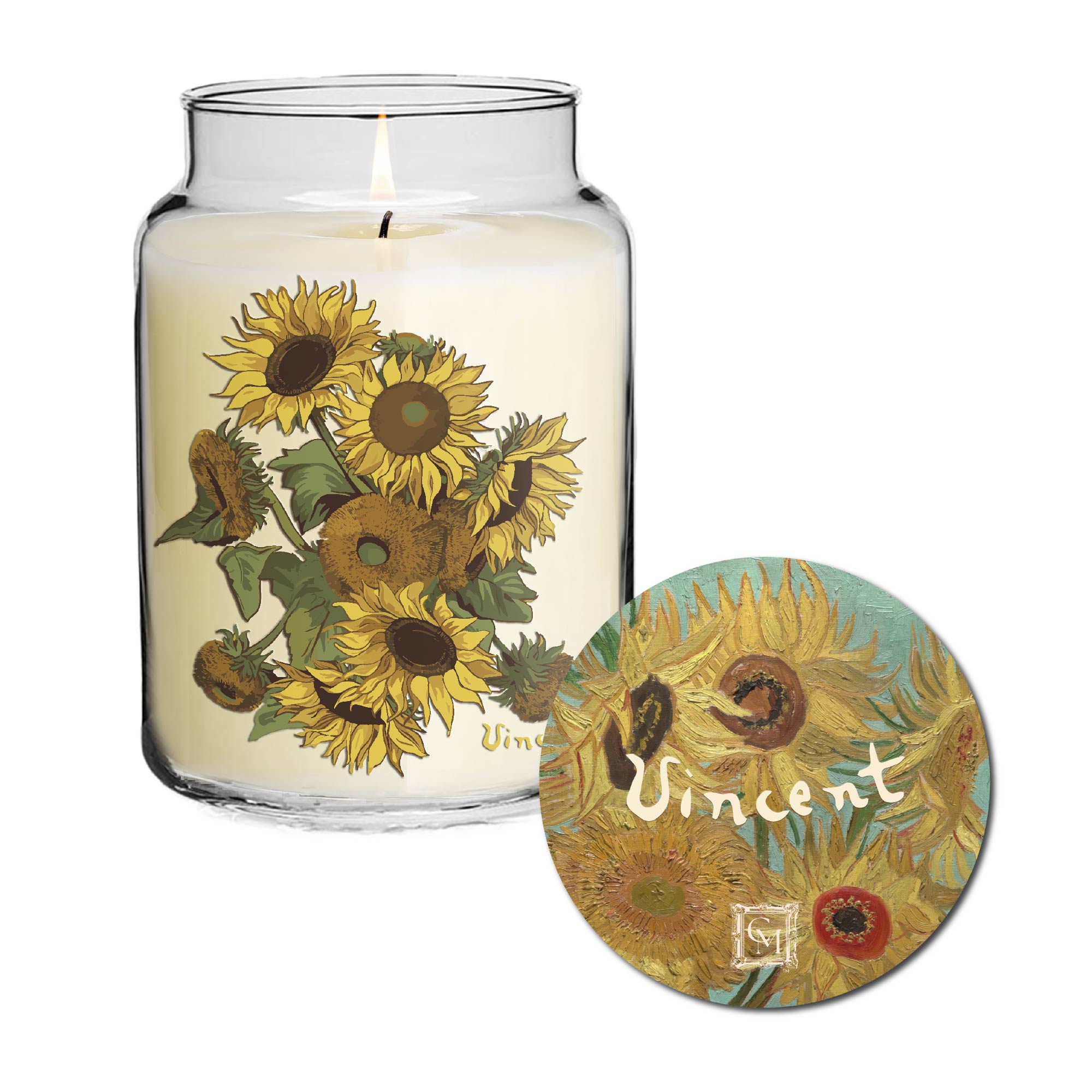 Vincent Van Gogh - Sunflowers - Sunflower Petals and Honey 26oz Soy Wax candle