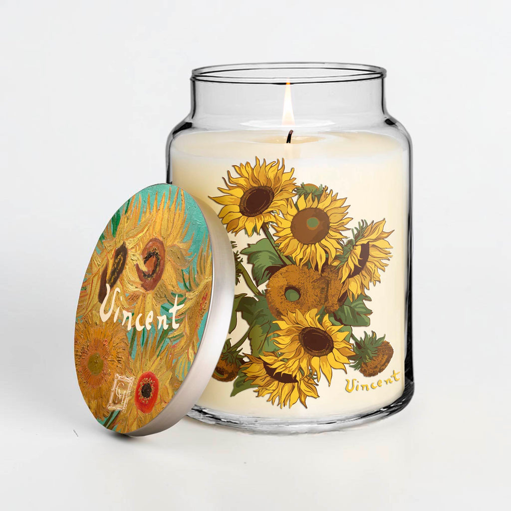 Vincent Van Gogh - Sunflowers - Sunflower Petals and Honey 26oz Soy Wax candle