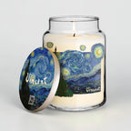 Vincent Van Gogh - The Starry Night - Lavender and Tonka Bean 26oz Soy Wax Candle