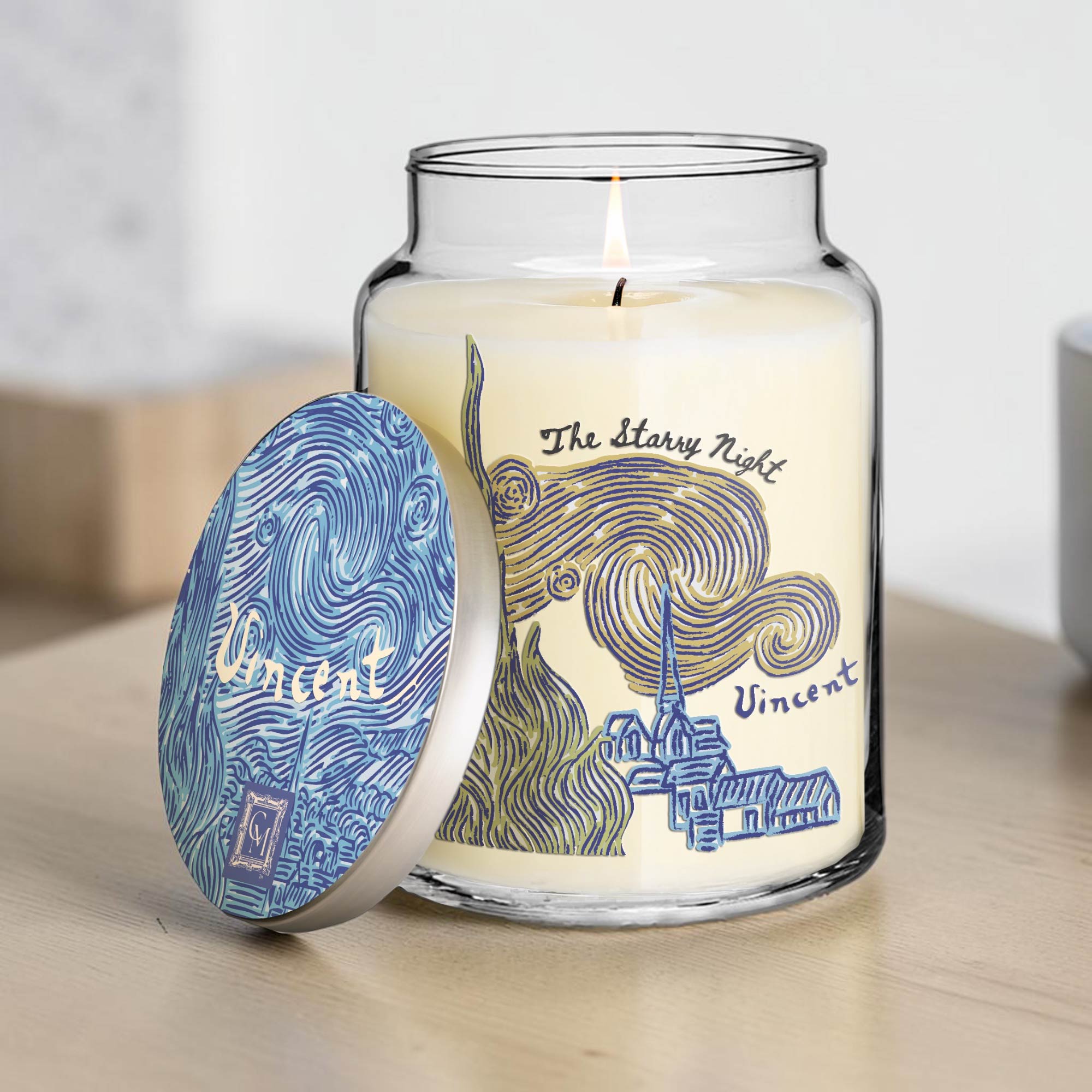 Vincent Van Gogh - Remembering a Starry Night - Vanilla and Lavendar 26oz Soy Wax Candle