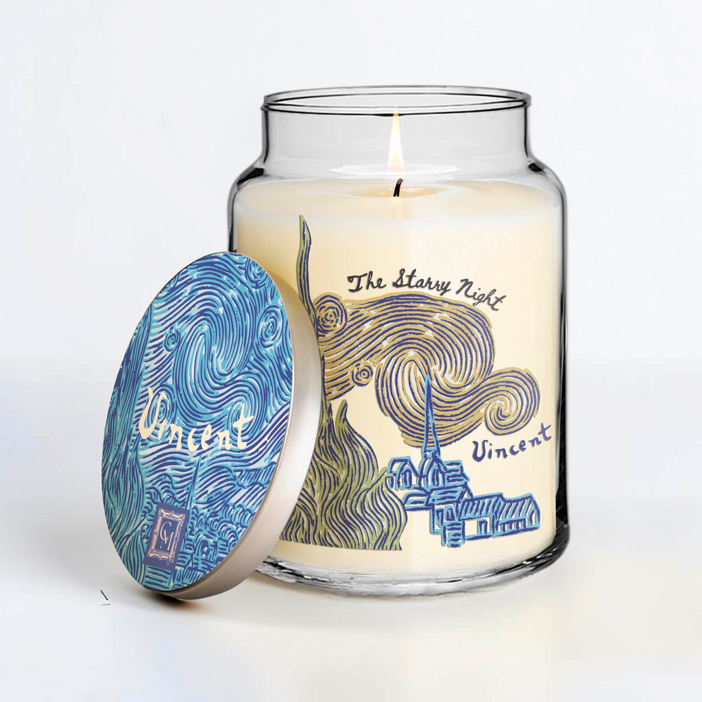 Vincent Van Gogh - Remembering a Starry Night - Vanilla and Lavendar 26oz Soy Wax Candle