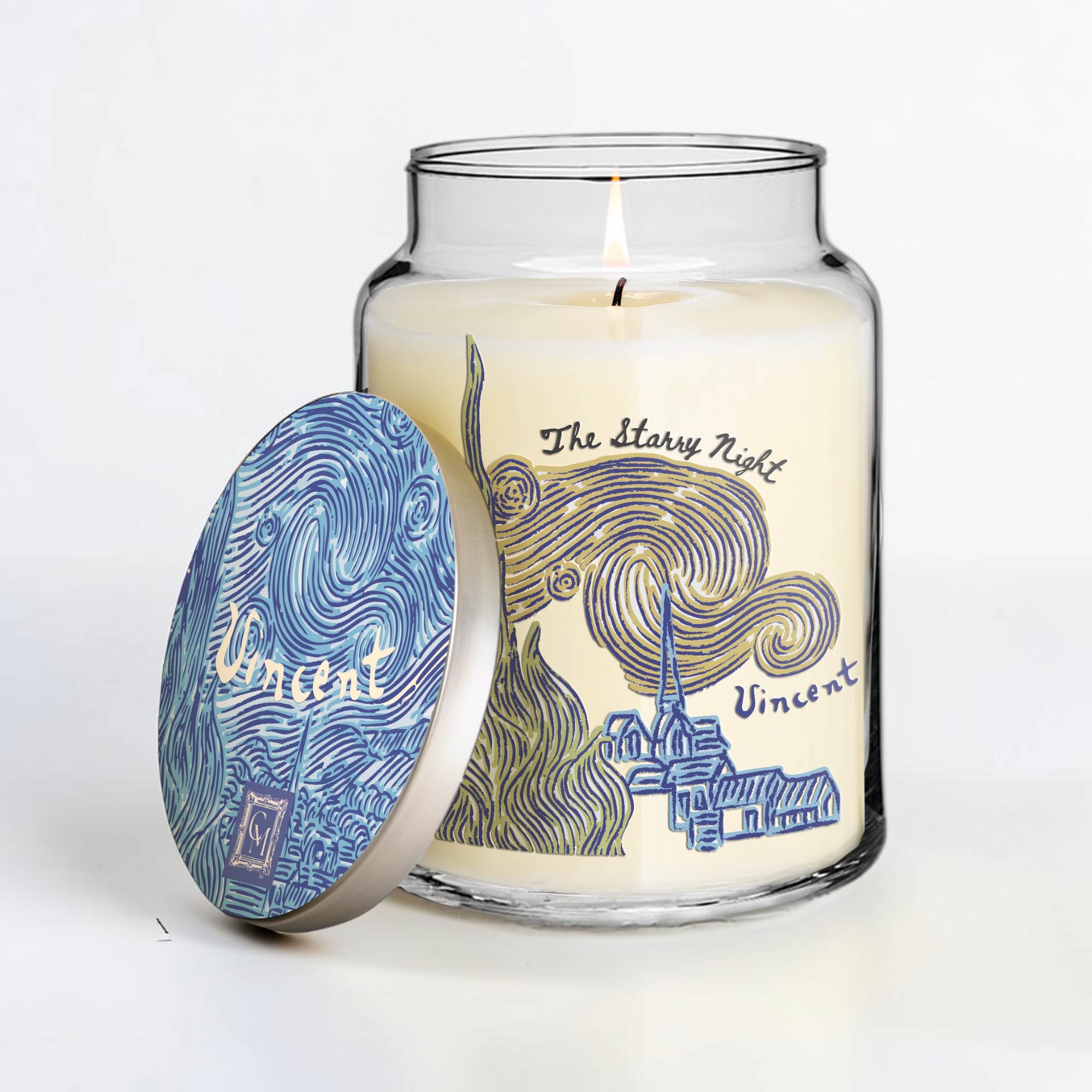 Vincent Van Gogh - Remembering a Starry Night - Vanilla and Lavendar 26oz Soy Wax Candle