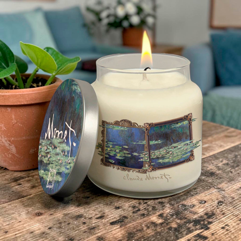 Claude Monet - Lily Pads - Water Lily and Moss 14oz Soy Wax Candle
