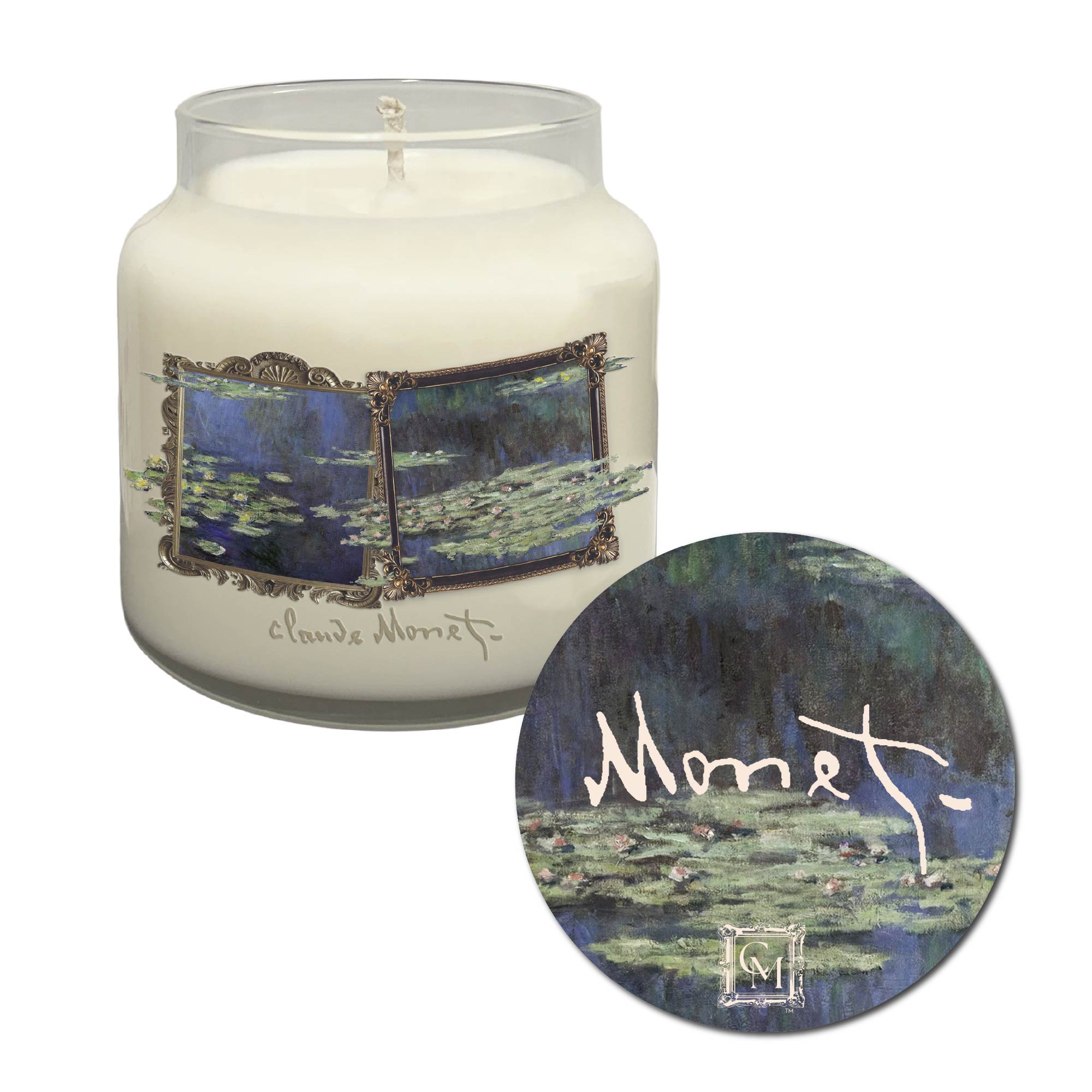 Claude Monet - Lily Pads - Water Lily and Moss 14oz Soy Wax Candle
