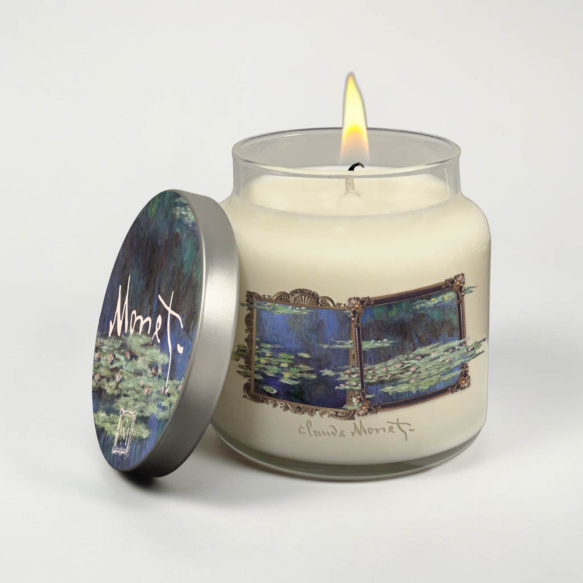 Claude Monet - Lily Pads - Water Lily and Moss 14oz Soy Wax Candle