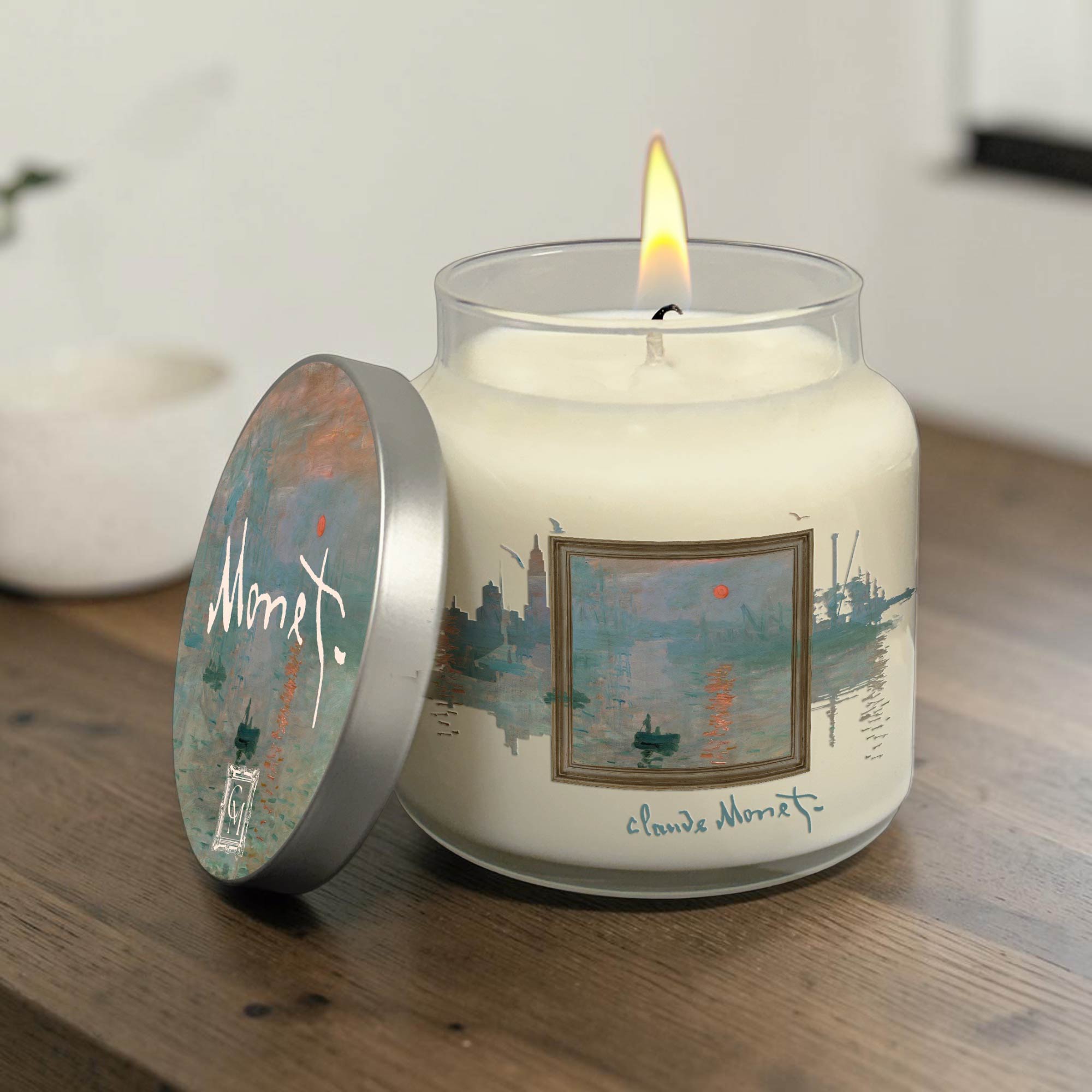 Claude Monet - Impression, Sunrise - Citrus Peel and Bergamot 14oz Soy Wax Candle