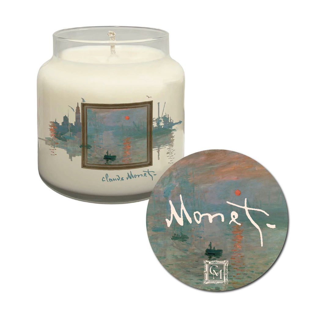 Claude Monet - Impression, Sunrise - Citrus Peel and Bergamot 14oz Soy Wax Candle