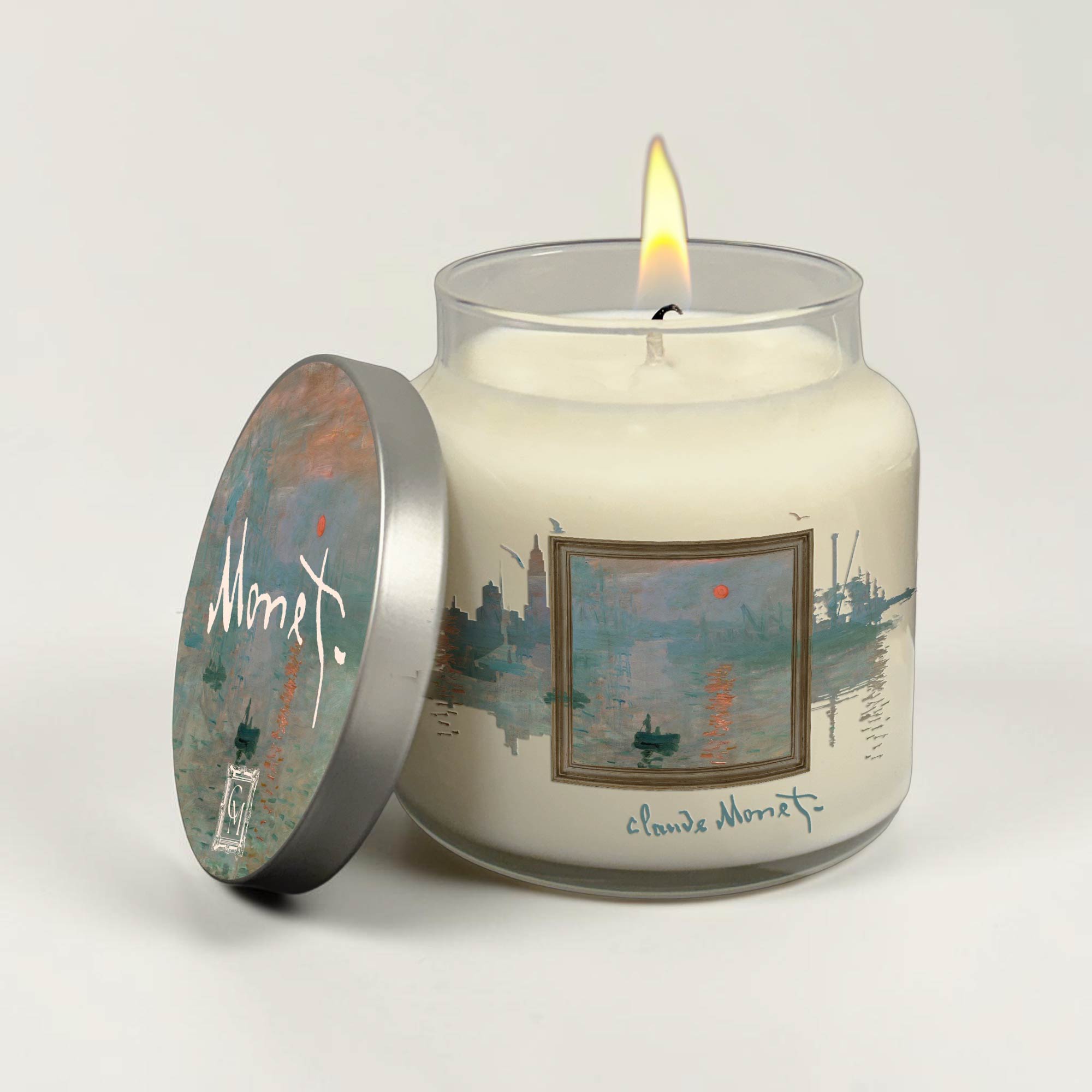 Claude Monet - Impression, Sunrise - Citrus Peel and Bergamot 14oz Soy Wax Candle