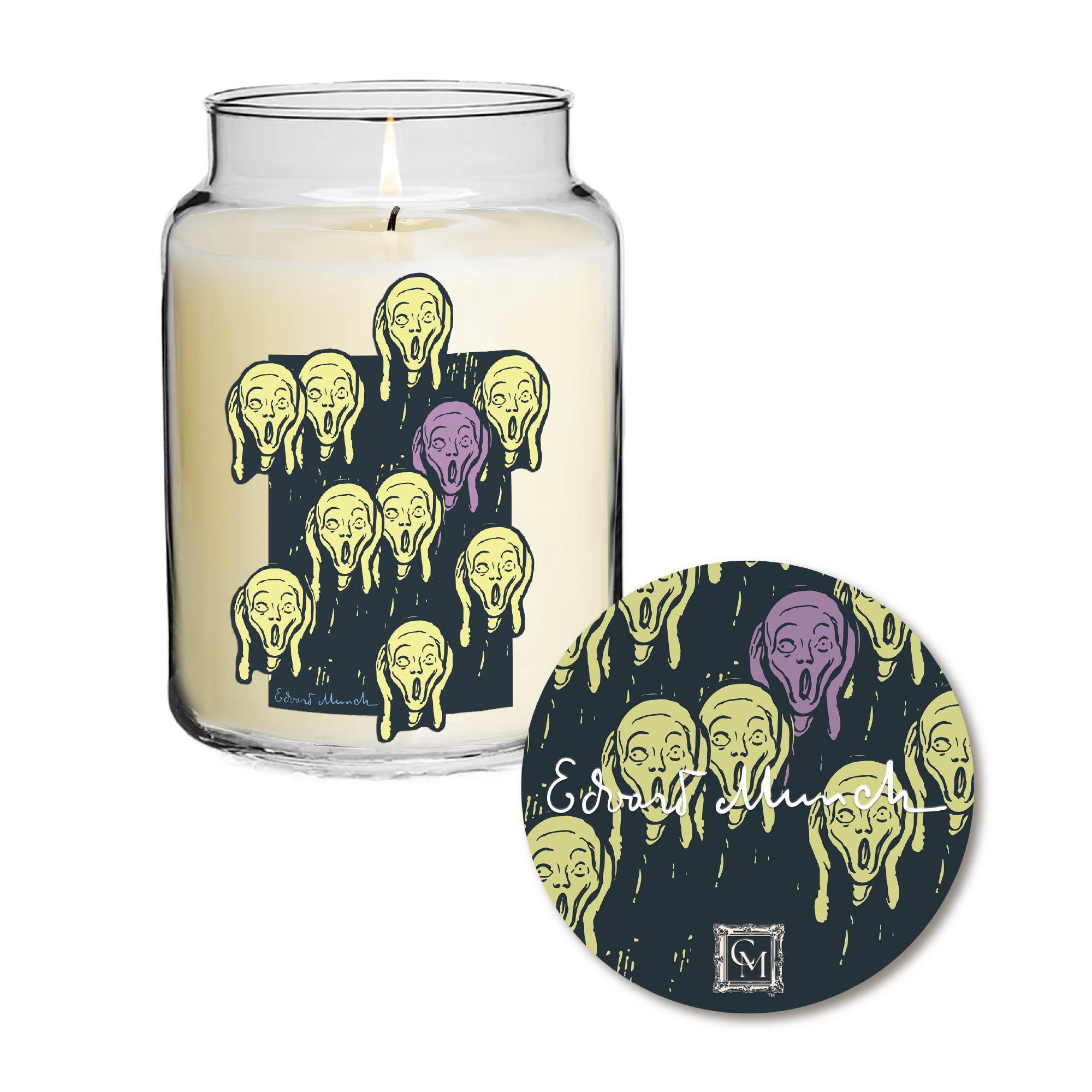Edvard Munch - Many Screams - Tonka Bean and Patchouli 26oz Soy Wax Candle