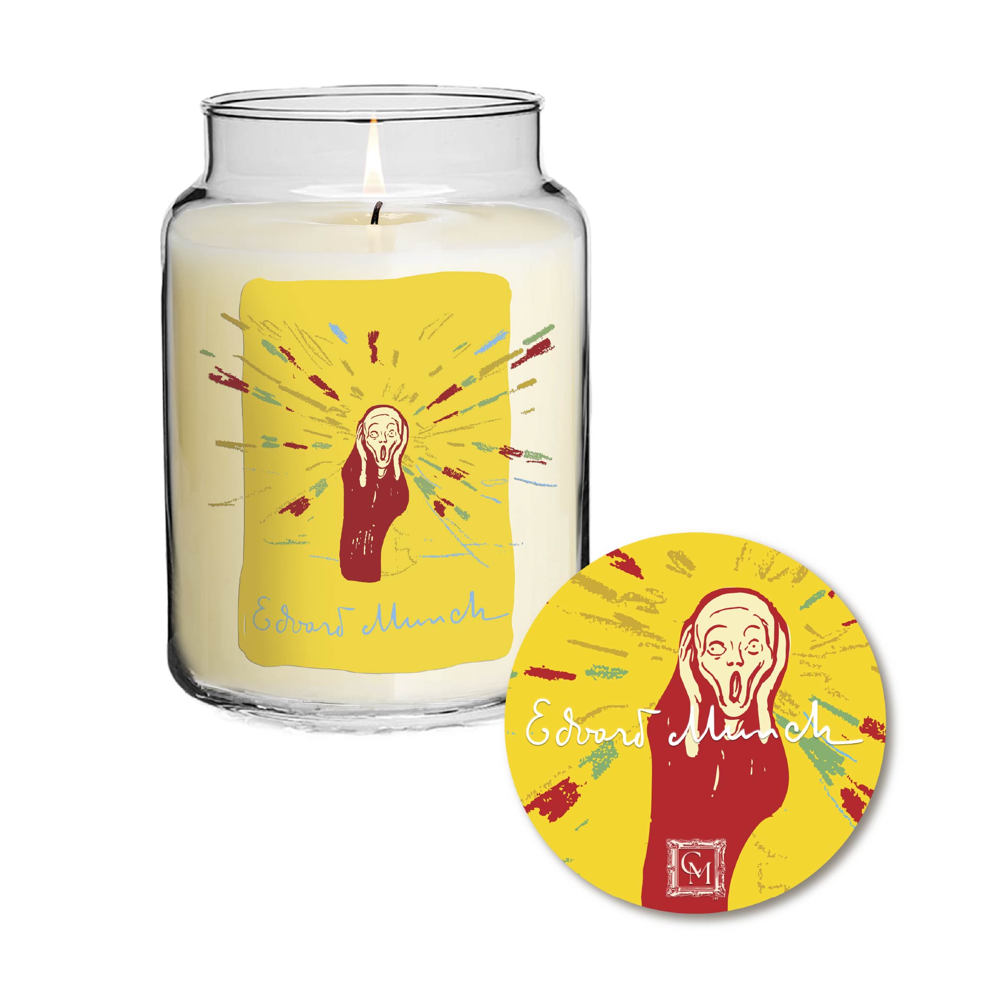 Edvard Munch - The Scream - Lemon and Amber 26oz Soy Wax Candle