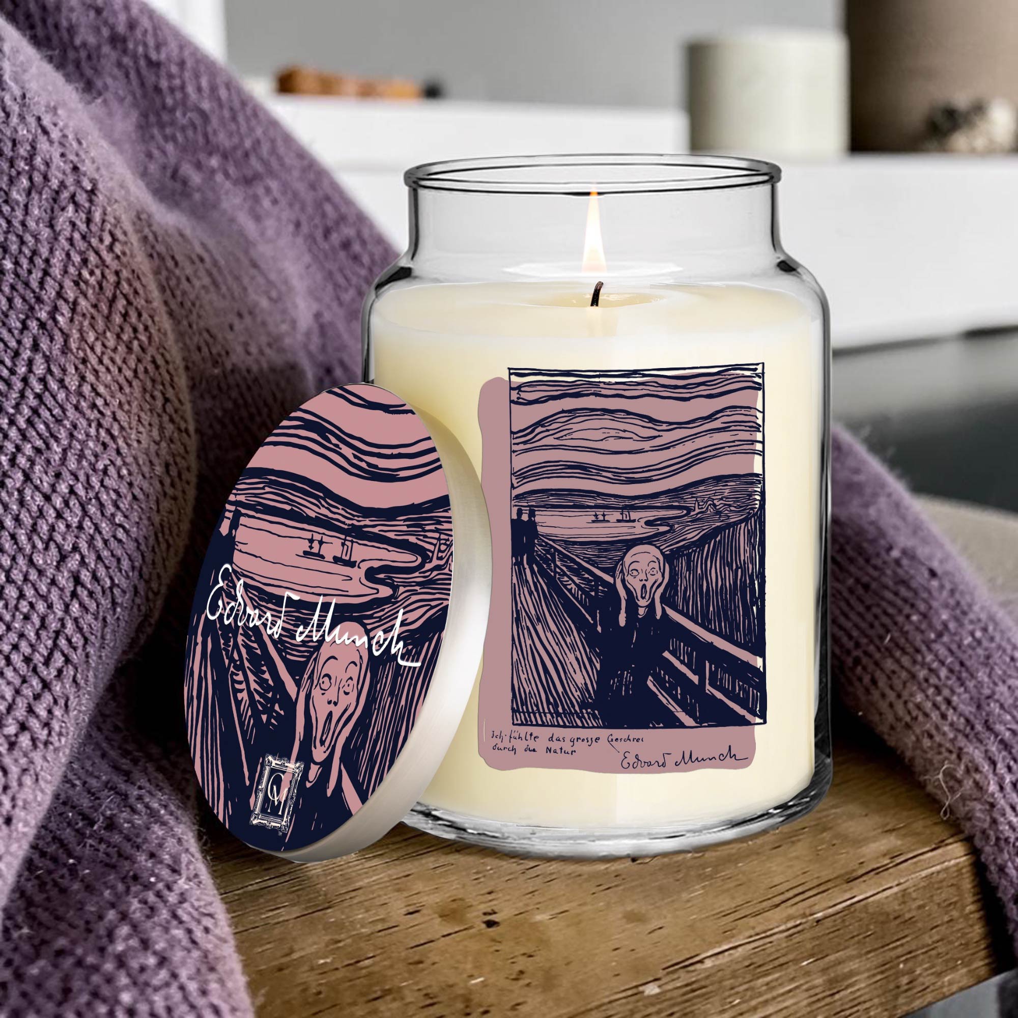 Edvard Munch - The Scream - Blackberry and Vanilla 26oz Soy Wax Candle