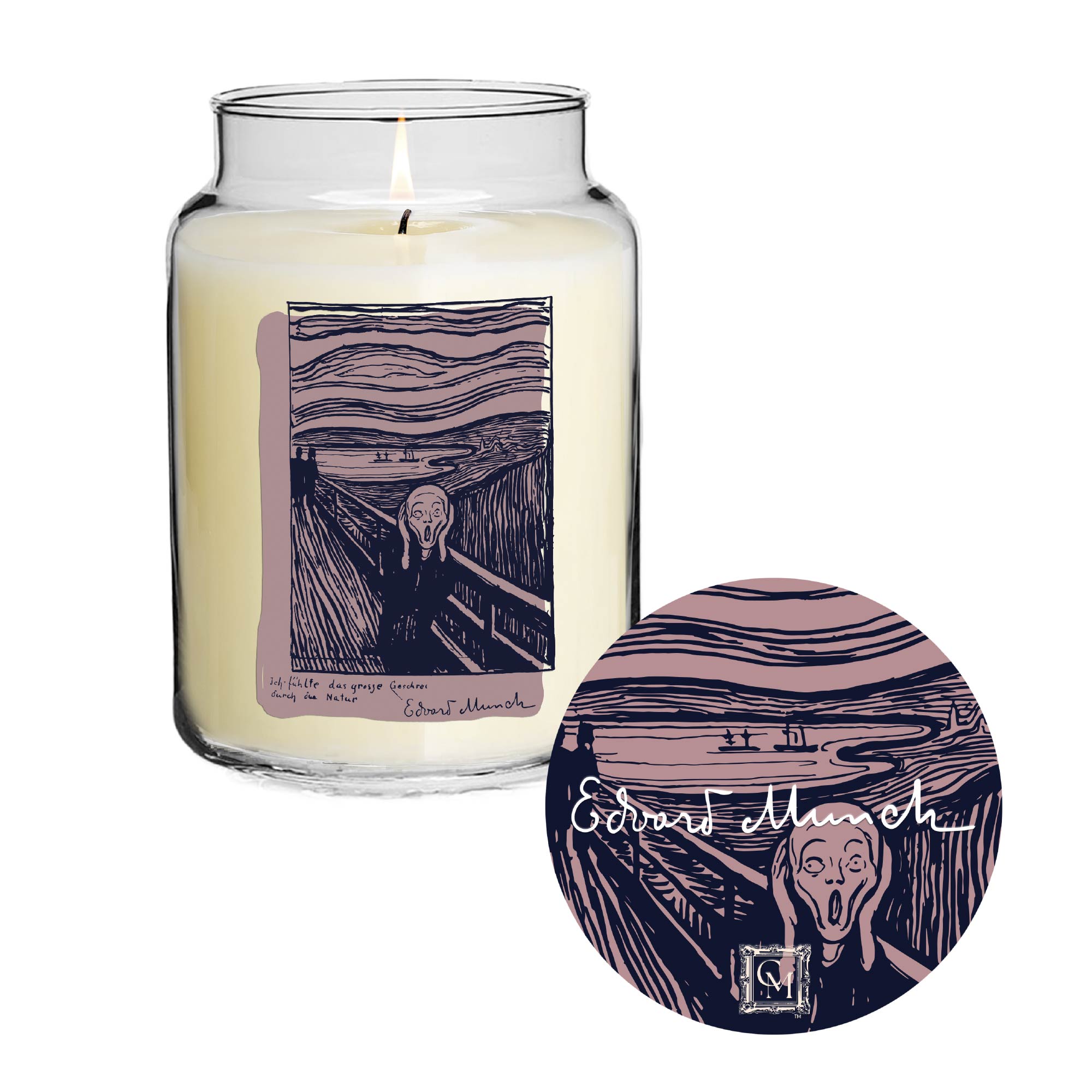 Edvard Munch - The Scream - Blackberry and Vanilla 26oz Soy Wax Candle