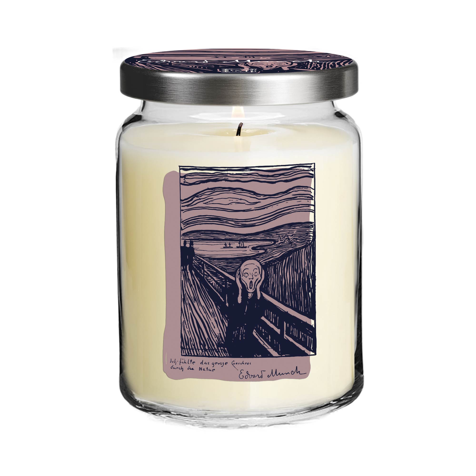 Edvard Munch - The Scream - Blackberry and Vanilla 26oz Soy Wax Candle