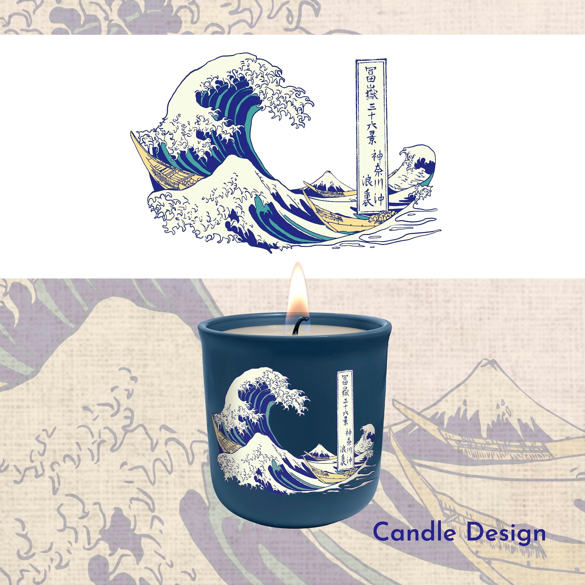 Hokusai - The Great Wave - 15oz Soy Wax Candle
