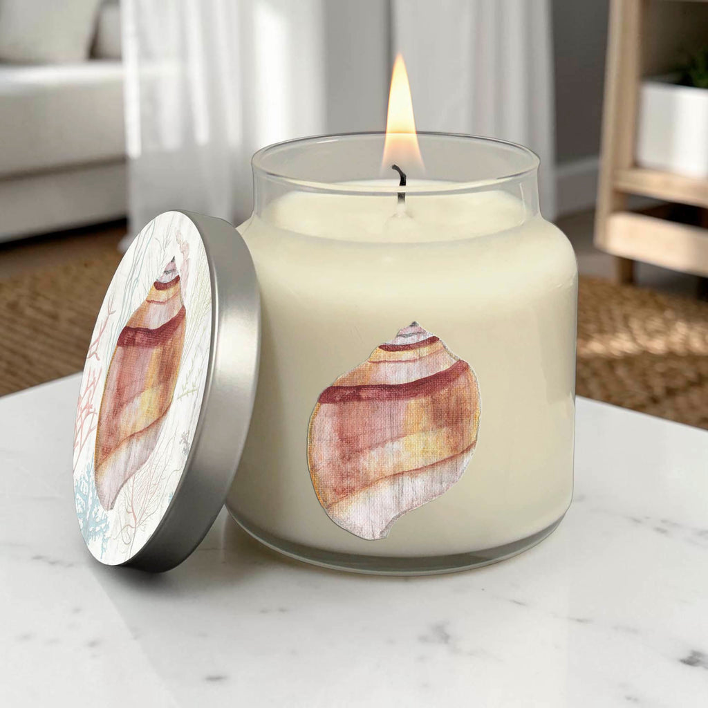 Shell - Coconut and Jasmine 14oz Soy Wax Candle