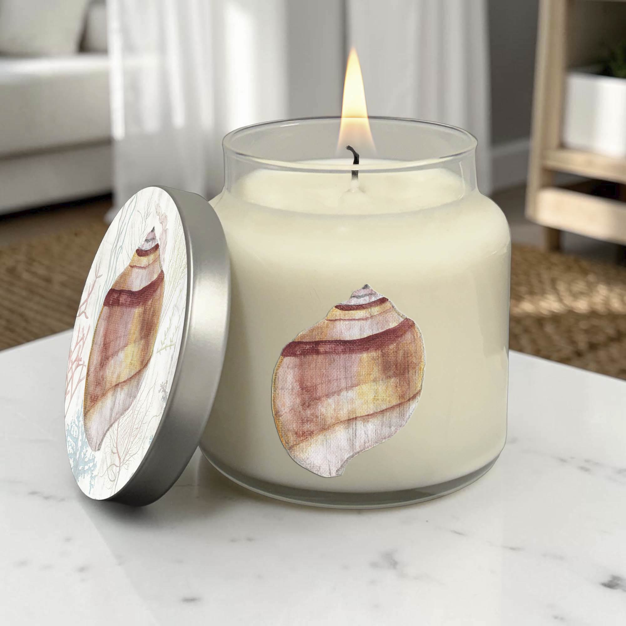 Shell - Coconut and Jasmine 14oz Soy Wax Candle