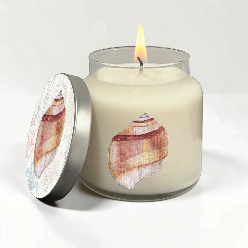 Shell - Coconut and Jasmine 14oz Soy Wax Candle