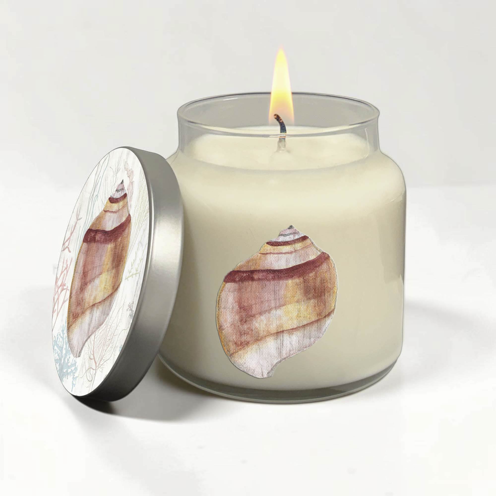 Shell - Coconut and Jasmine 14oz Soy Wax Candle