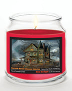 Haunted House 14 oz Candle Glass Jar with Brushed Silver Metal Lid