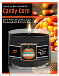 Striped Pumpkin - Candy Corn 9.6oz Soy Wax Candle in Glass Jar