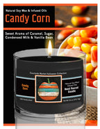 Striped Pumpkin - Candy Corn 9.6 oz Soy Wax Candle in Glass Jar