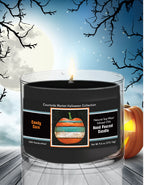 Striped Pumpkin - Candy Corn 9.6 oz Soy Wax Candle in Glass Jar