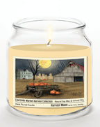 Harvest Moon - Pumpkin Spice 14 oz Candle Glass Jar with Brushed Silver Metal Lid