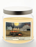 Harvest Moon - Pumpkin Spice 14 oz Candle Glass Jar with Brushed Silver Metal Lid