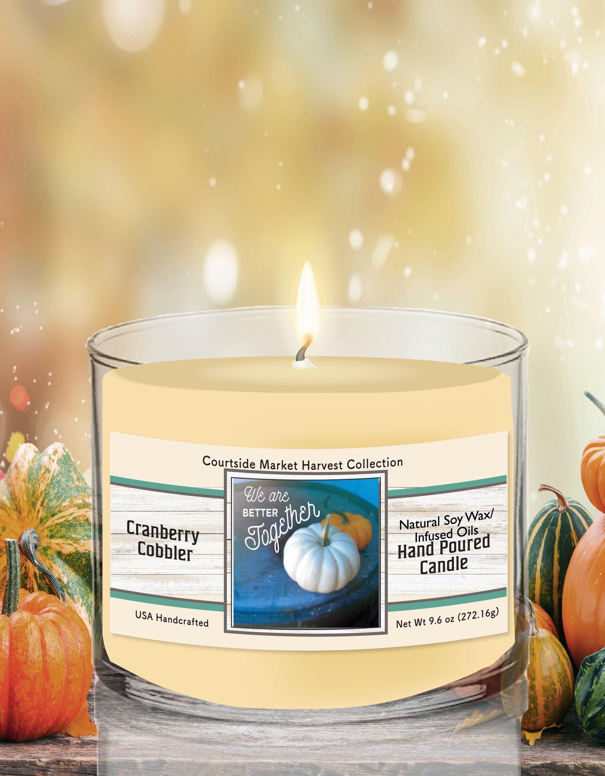Better Together - Cranberry Cobbler 9.6 oz Soy Wax Candle in Glass Jar