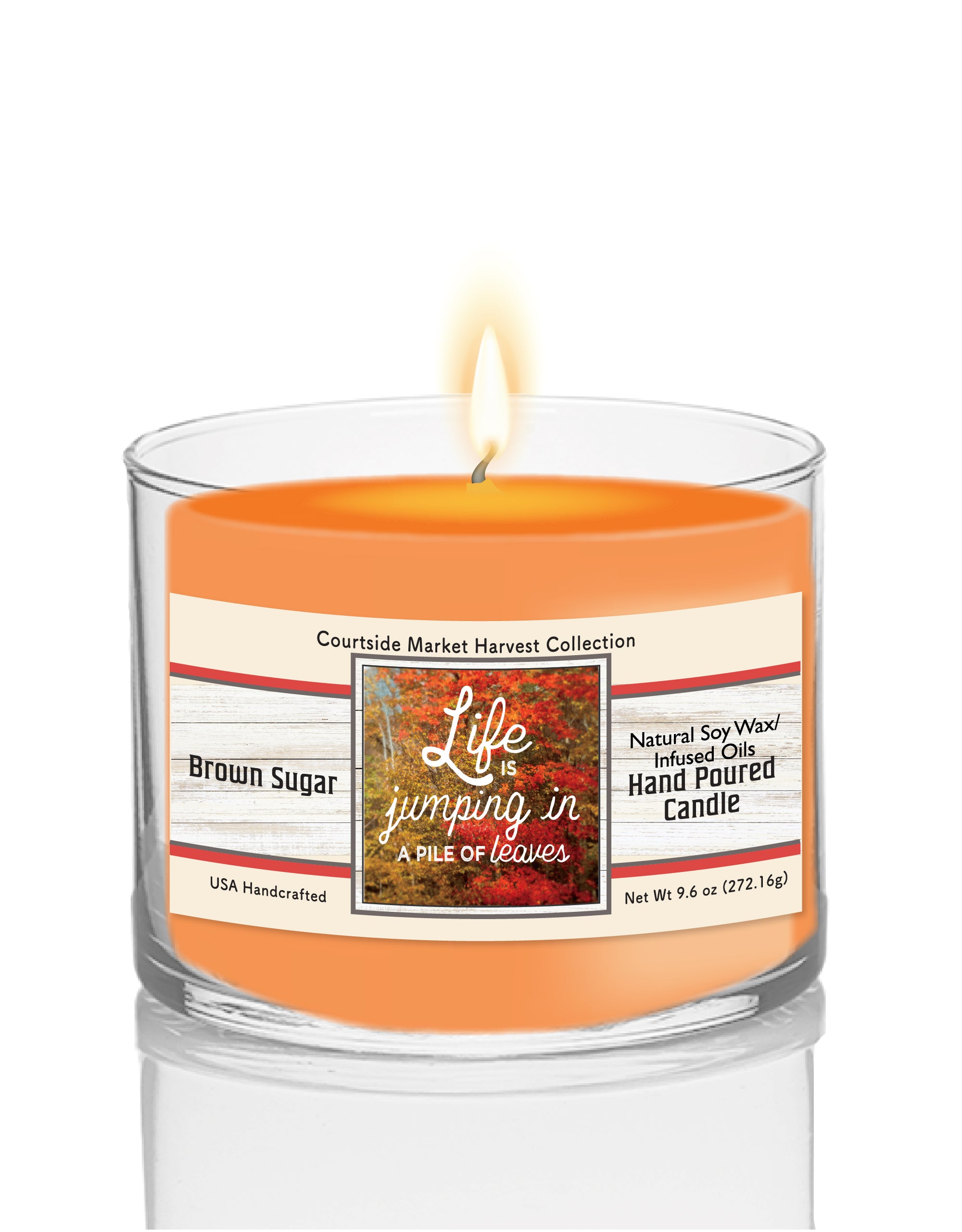 Life is for Jumping - Brown Sugar Vanilla 9.6 oz Soy Wax Candle in Glass Jar