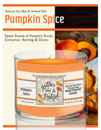 Harvest Delight VI on White 9.6 oz Soy Wax Candle in Glass Jar