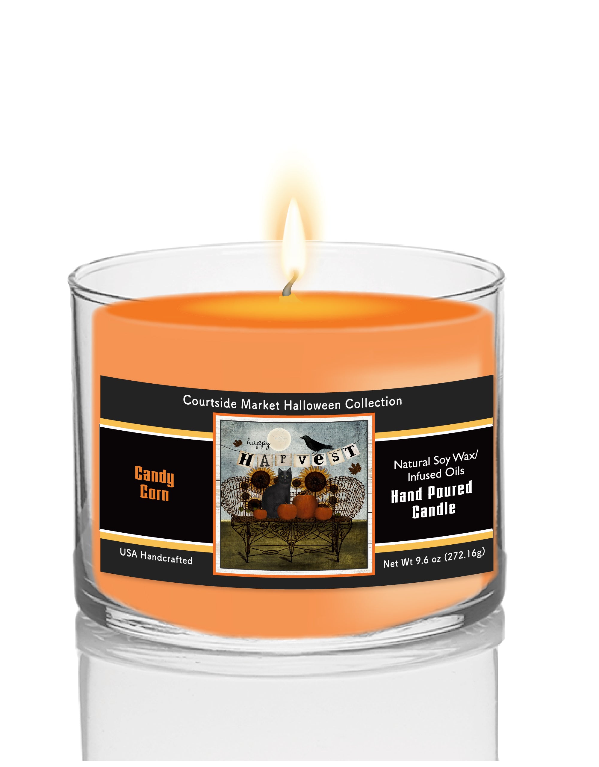 The Harvest - Candy Corn 9.6 oz Soy Wax Candle in Glass Jar