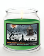 Harvest Moon Collection I - Monster Mint Chocolate 14 oz Candle Glass Jar with Brushed Silver Metal Lid