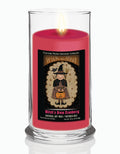 Trick Or Treat Witch Flag 18 oz Status Candle Glass
