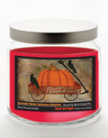 Fall Wagon - Blood Red Apple 14 oz Candle Glass Jar with Brushed Silver Metal Lid