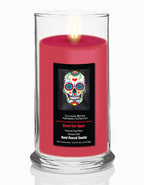 Sugar Skull 3 - Blood Red Apple 18 oz Status Candle Glass