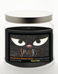 Spooky - Honey Vanilla 14 oz Candle Glass Jar with Brushed Silver Metal Lid