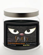 Spooky - Honey Vanilla 14 oz Candle Glass Jar with Brushed Silver Metal Lid